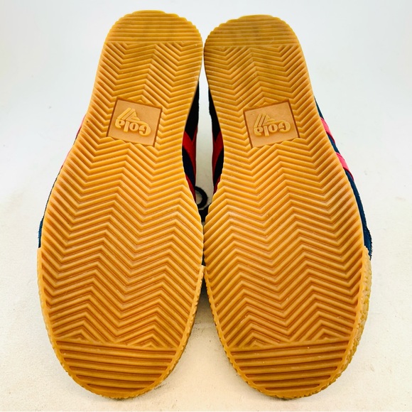 Gola Navy Suede Red Leather Wingflash Harrier Lace Up Retro Sneakers, size 38 7 - Picture 10 of 12